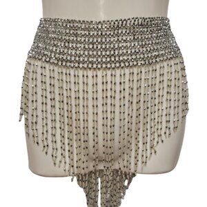 Hip Belt Glitter Elastic Belt Beaded Belt Bellydance Hipskirt Dance Accessory